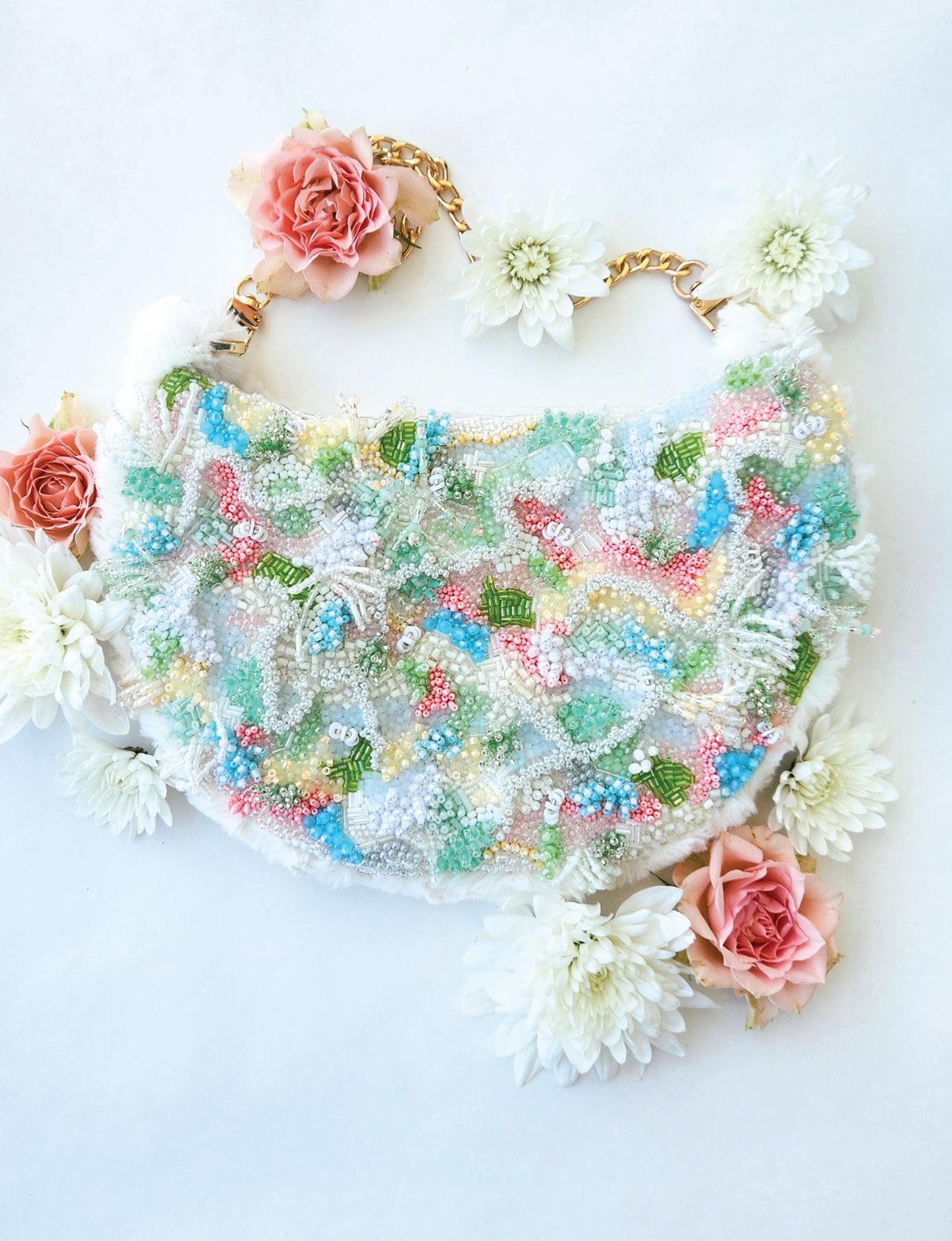 Spring Bloom beaded bag