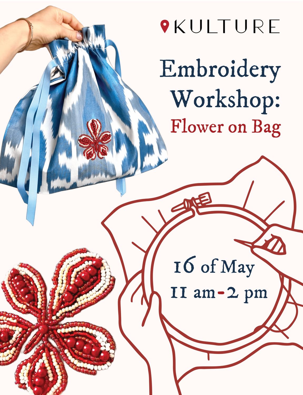 Embroidery Workshop - 16 May - 300 aed