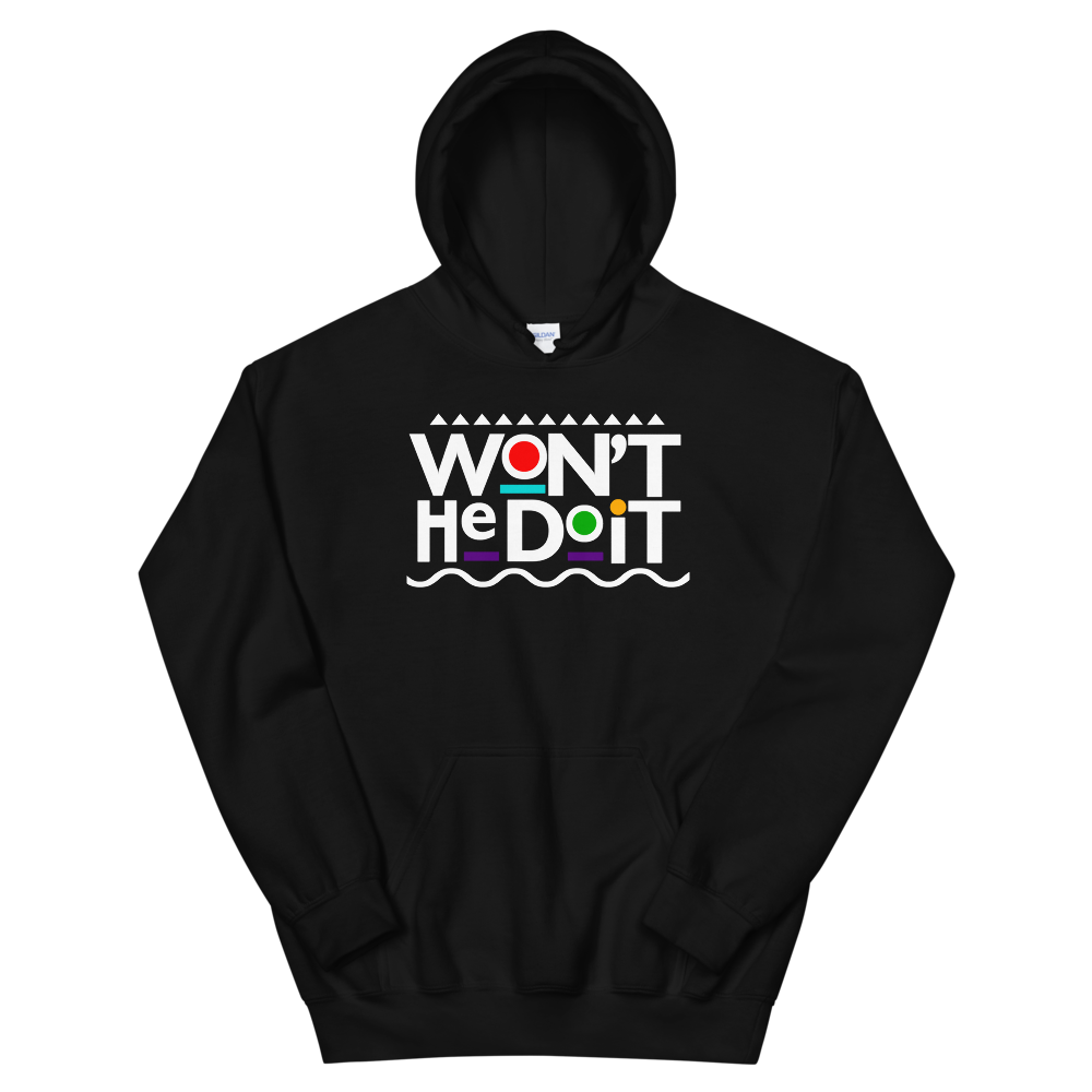 &quot;Won&#39;t He Do It&quot; Unisex Hoodie, Color: Black, Size: S