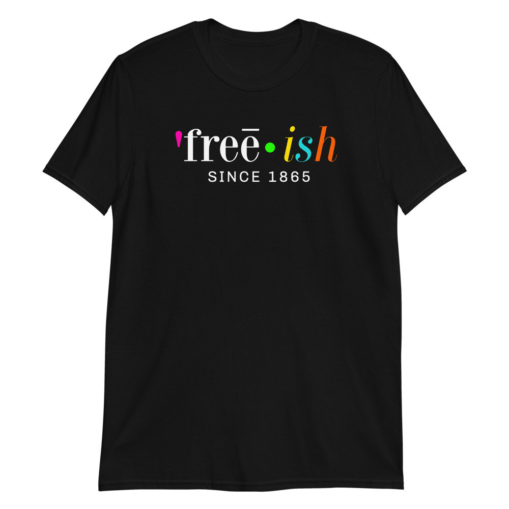 Free-Ish Short-Sleeve Unisex T-Shirt (White Font), Size: S