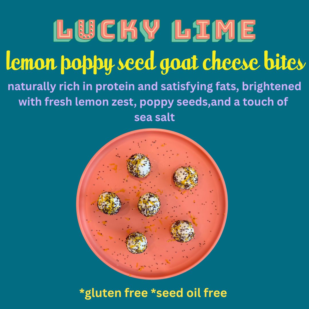 LEMON POPPY SEED GOAT CHEESE BITES