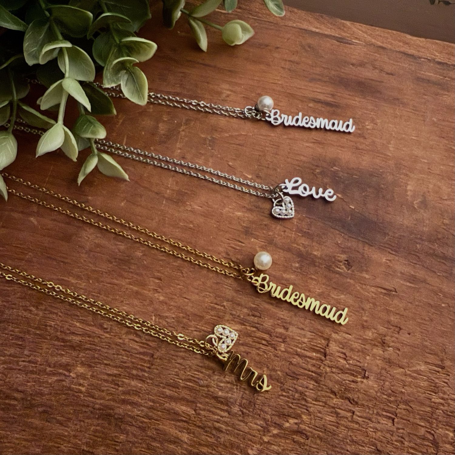 Bridal Party Charm Necklace