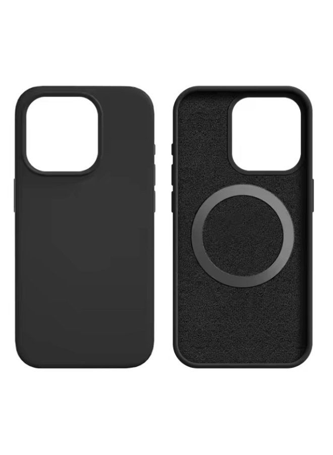 Lume Case by Eminence Voyager iPhone 16 Pro Max Silicon Case, Magnetic back | iPhone 16 Pro Max Silicon Case with Magsafe - black