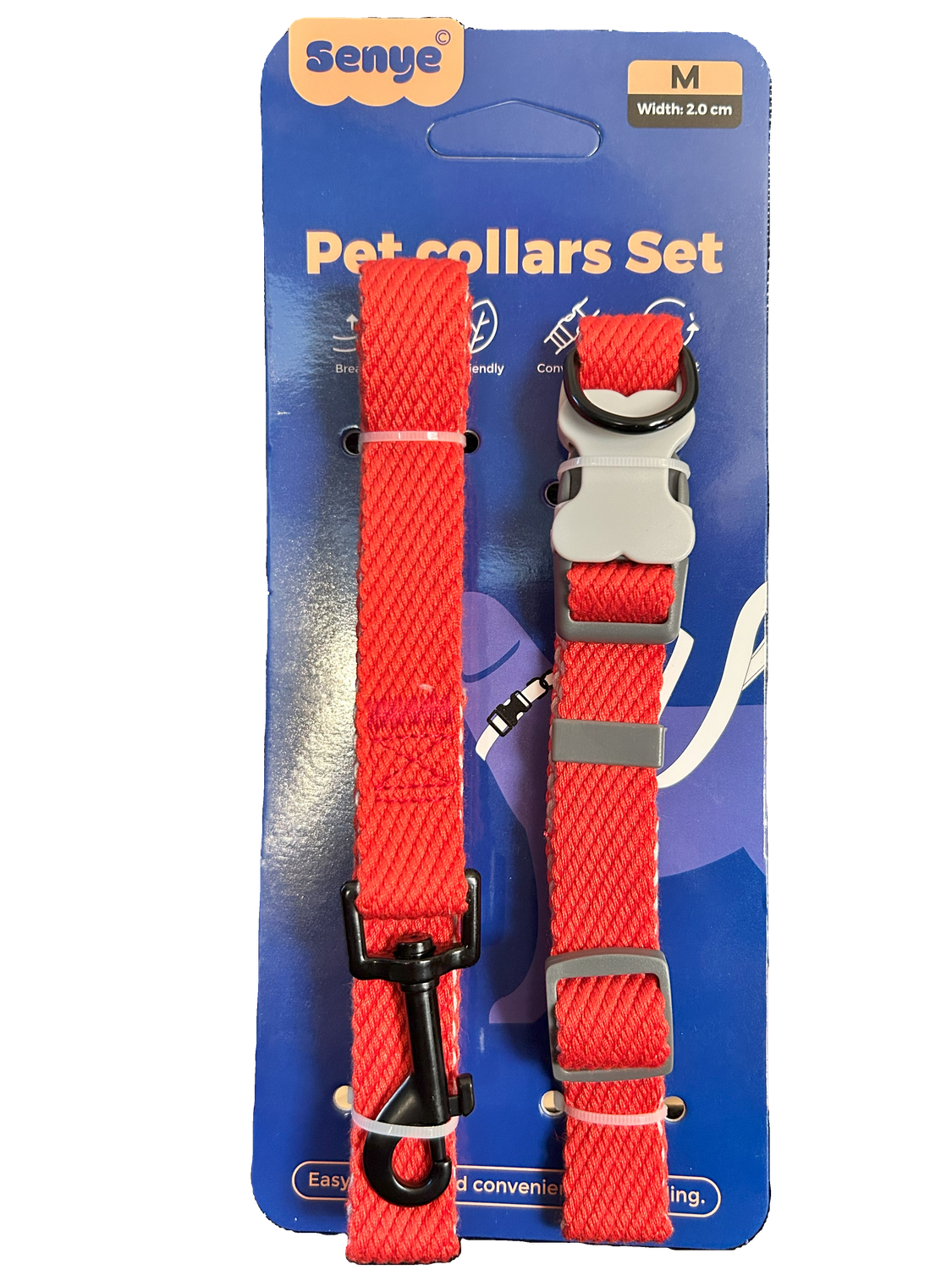 Dog Collar &amp; Leash Set Assorted Colors