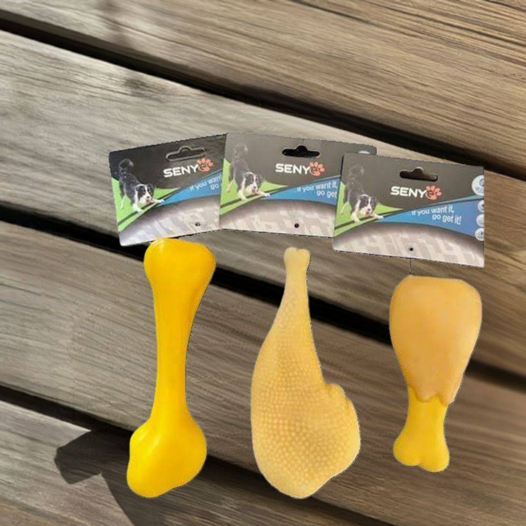 Pet Dog Chew Toys for Small Dogs. Squeaky Toy fun. Pkg of 3