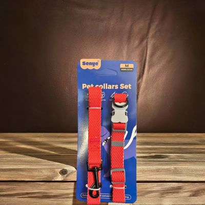 Dog Collar &amp; Leash Set Assorted Colors