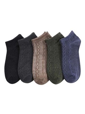 Men Pack of 5 Ankle-Length Bamboo Sport Socks