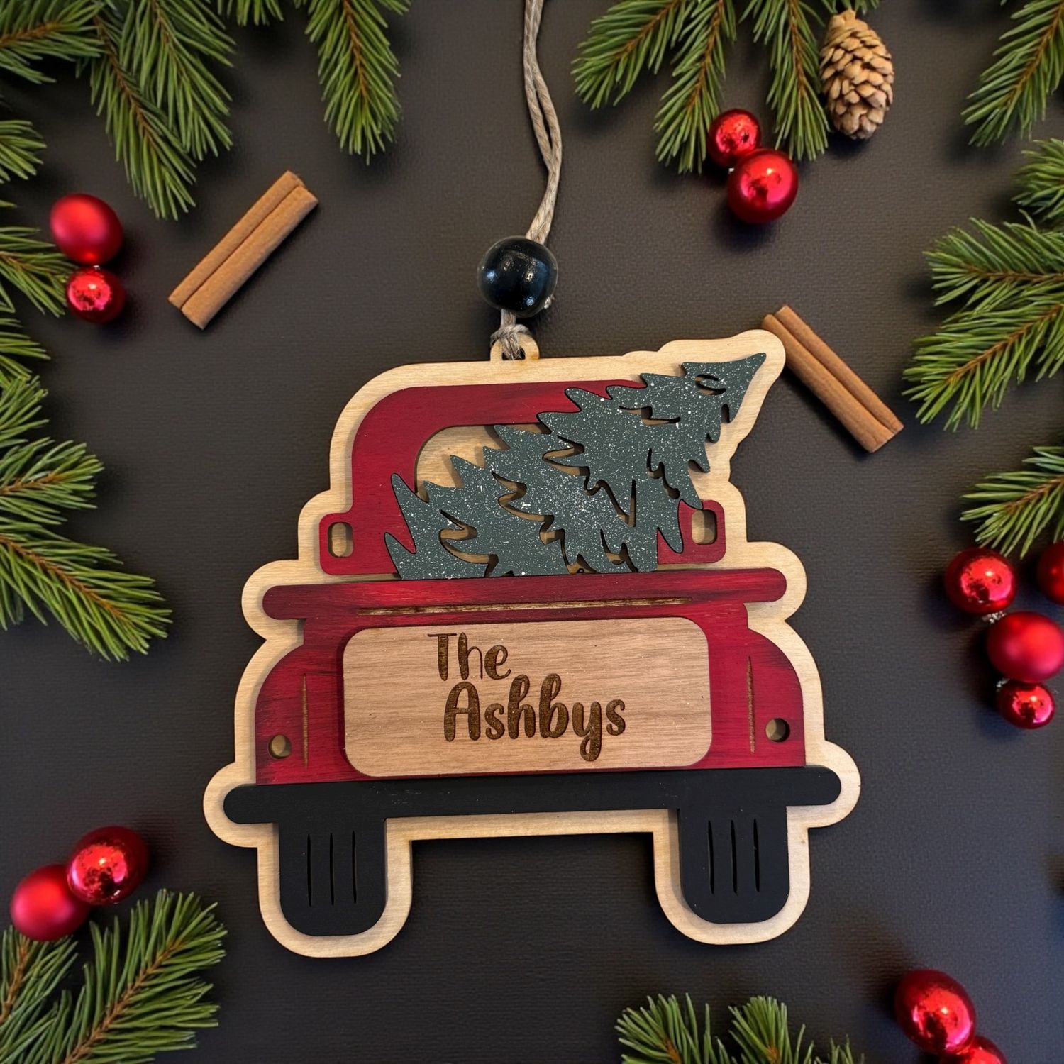 Little Red Truck - Family Ornament