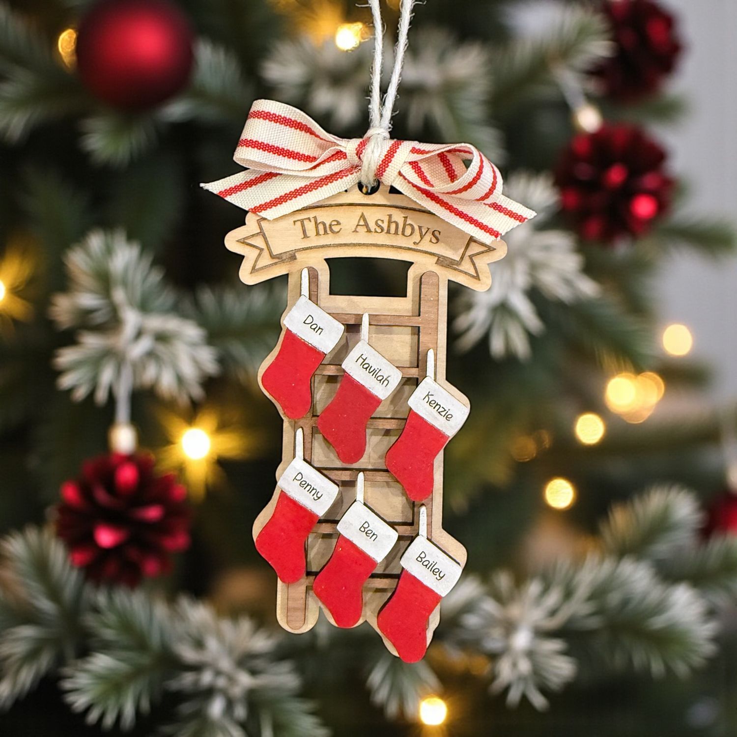 The Stockings Were Hung - Family Ornament