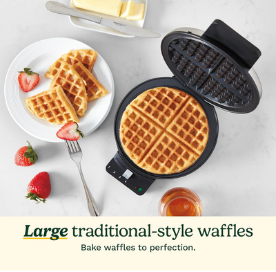 Cuisinart WMR-CAP2 Round Classic Waffle Maker, Brushed Stainless,Silver
