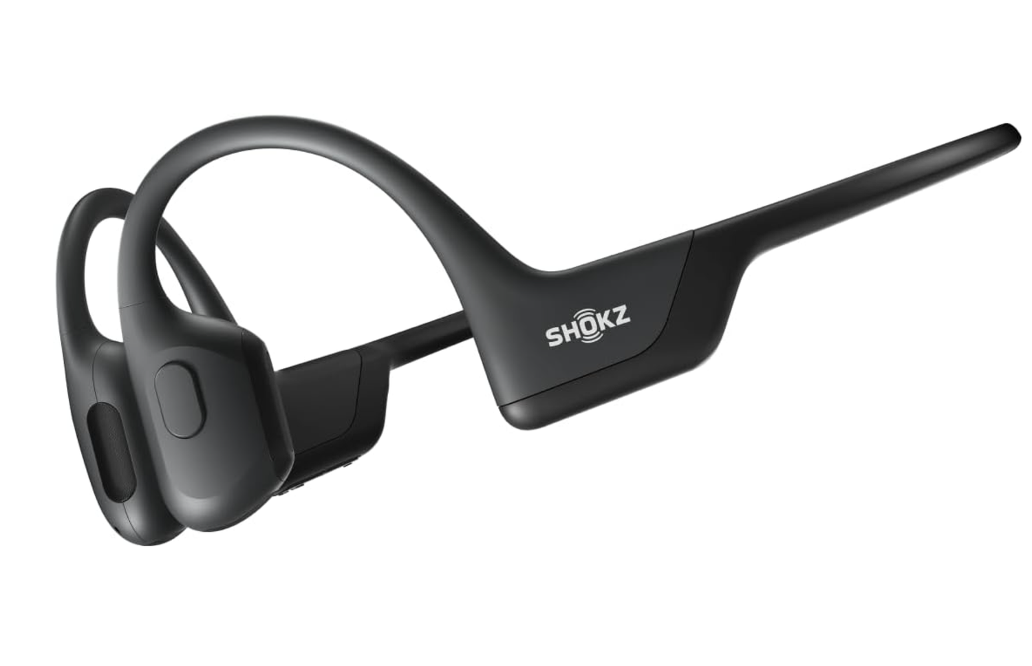 SHOKZ OpenRun Pro - Open-Ear Bluetooth Bone Conduction Sport Headphones, Sweat Resistant Wireless Earphones for Workouts and Running with Premium Deep Base - Built-in Mic, with Hair Band, Black