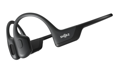 SHOKZ OpenRun Pro - Open-Ear Bluetooth Bone Conduction Sport Headphones, Sweat Resistant Wireless Earphones for Workouts and Running with Premium Deep Base - Built-in Mic, with Hair Band, Black