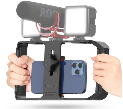 ULANZI U Rig Pro Smartphone Video Rig, Filmmaking Vlogging Case, Phone Video Stabilizer Grip Tripod Mount for Videomaker Film-Maker Video-grapher with Cold Shoe Mount for iPhone Samsung and More
