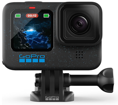 GoPro HERO12 Black - Waterproof Action Camera with 5.3K60 Ultra HD Video, 27MP Photos, HDR, 1/1.9" Image Sensor, Live Streaming, Webcam, Stabilization