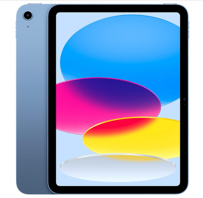 Apple iPad (10th Generation): with A14 Bionic chip, 10.9-inch Liquid Retina Display, 64GB, Wi-Fi 6, 12MP front/12MP Back Camera, Touch ID, All-Day Battery Life – Blue