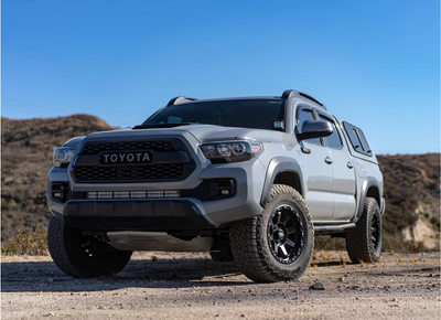 RockTrix RT116 17 inch Wheel Compatible with 2001+ Toyota Tacoma 6x5.5" (6x139.7) Bolt Pattern, 17x9 (-12mm Offset), 106.1mm Bore, Matte Black, Also fits 2002+ 4Runner, FJ Cruiser, 99-06 Tundra
