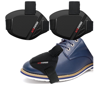 2 Pieces Motorcycle Shoe Protector Motorbike Shift Pad Motorcycle Shifter Shoe Protector Shoe Boot Cover Rubber Motorcycle Gear Shift Pad Soft Shift Boot Cover for Shoes Boots Protector Cover, Black