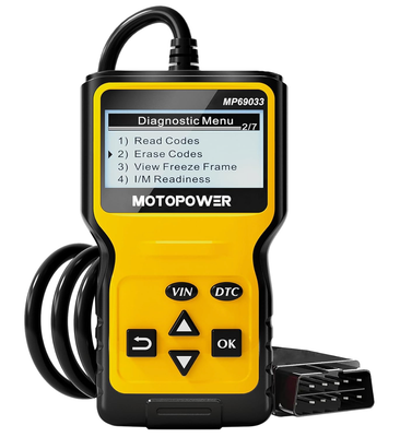 MOTOPOWER MP69033 Car OBD2 Scanner Code Reader Engine Fault Scanner CAN Diagnostic Scan Tool for All OBD II Protocol Cars Since 1996, Yellow