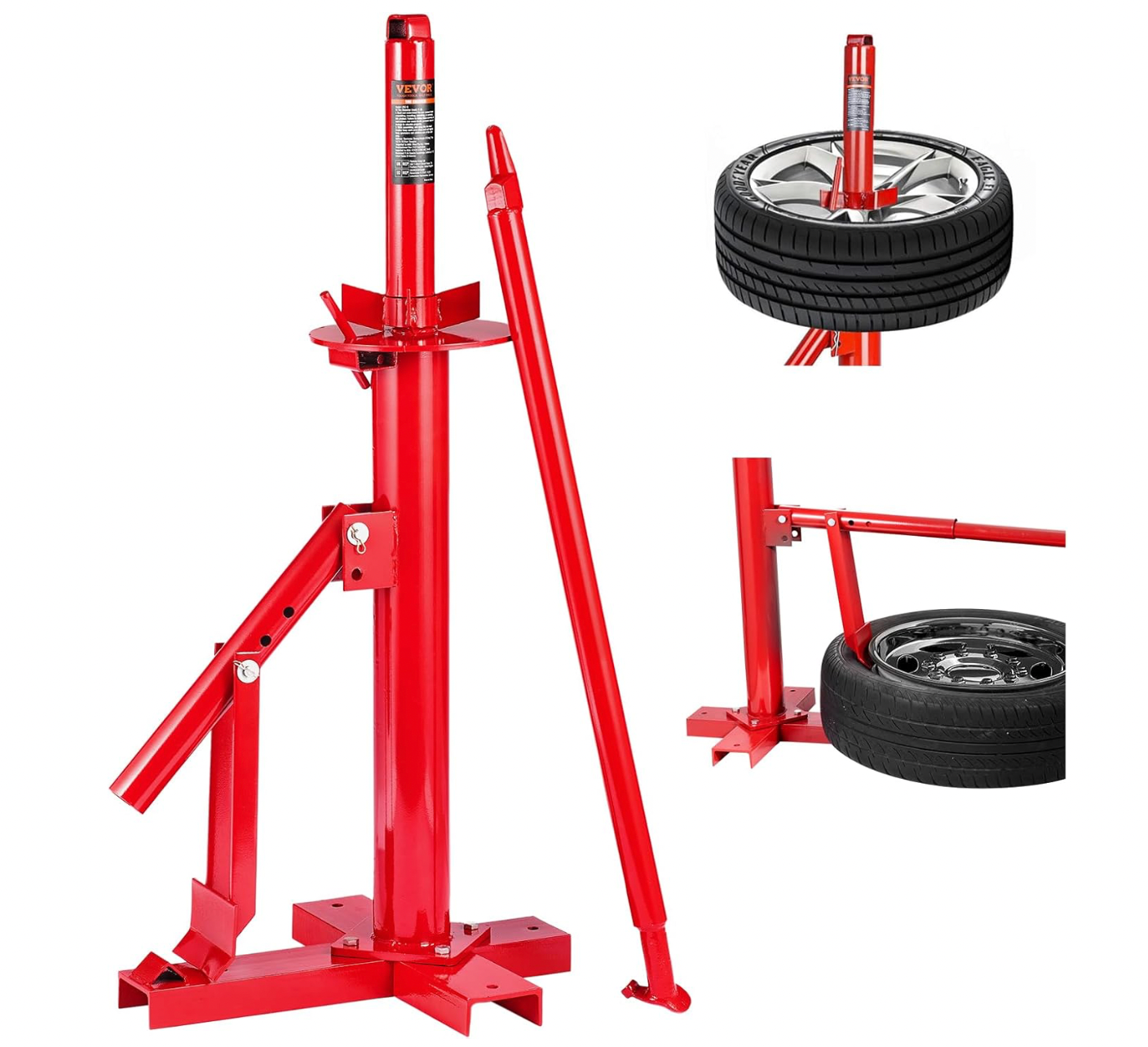 VEVOR Manual Tire Changer, Portable Hand Bead Breaker Tire Machine for 8&quot; to 16&quot; Tires, Compatible with Car Truck Trailer, Tire Mounting Tool for Home Garage Small Auto Shop