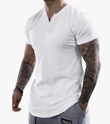 Mens Henley Shirts Short Sleeve Summer Casual V Neck Cotton Tee Shirts