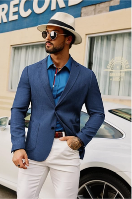 GRACE KARIN Men's Casual Blazer Suit Jackets 2 Button Lightweight Sport Coats