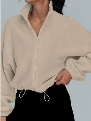 AUTOMET Womens Fleece Jackets Zip Up Oversized Sweatshirts Winter Clothes Long Sleeve Crop Sherpa Fall Outfits Fashion
