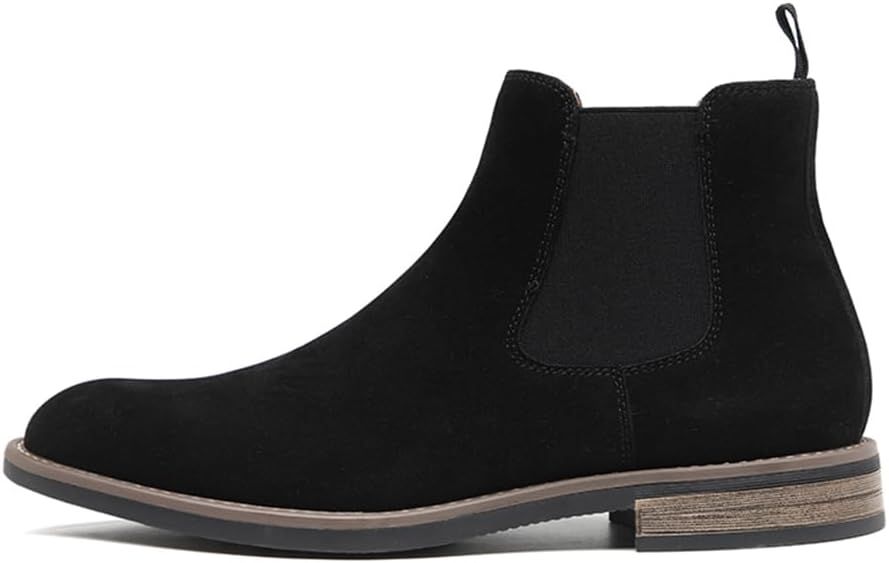 DECARSDZ Men&#39;s Chelsea Boots Casual Classic Comfy Slip-On Suede Chukka Mens Ankle Boot