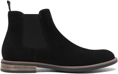 DECARSDZ Men's Chelsea Boots Casual Classic Comfy Slip-On Suede Chukka Mens Ankle Boot