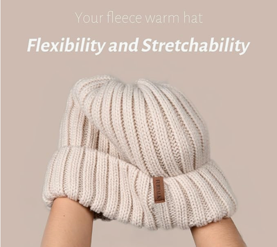 FURTALK Winter Hats for Women Fleece Lined Beanie Knit Chunky Womens Snow Cap