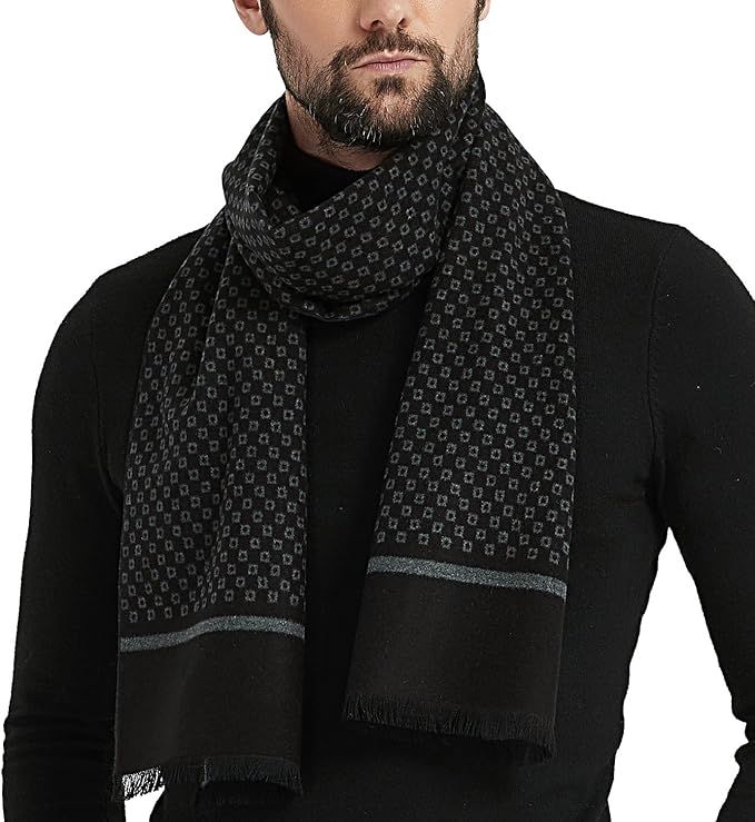 CUDDLE DREAMS Men&#39;s Silk Scarves for Winter, 100% Mulberry Silk Brushed, Luxuriously Soft &amp; Warm, Decent Box Packed