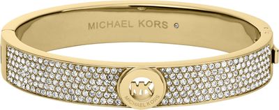 Michael Kors Gold-Tone Pavé Fulton Hinge Bracelet