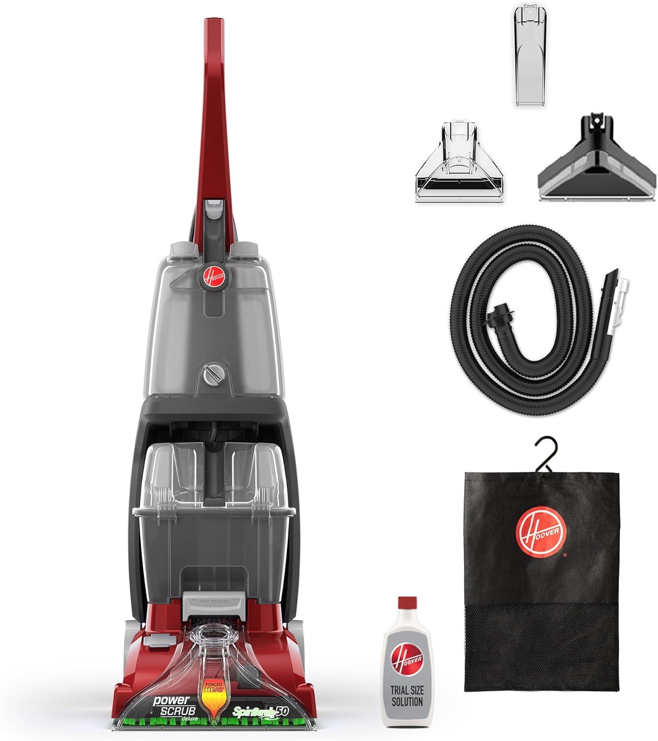 Hoover PowerScrub Deluxe Carpet Cleaner Machine for Carpet and Upholstery, Deep Cleaning Carpet Shampooer Machine with Multi-Purpose Tools, Pair with Hoover Carpet Cleaner Solution