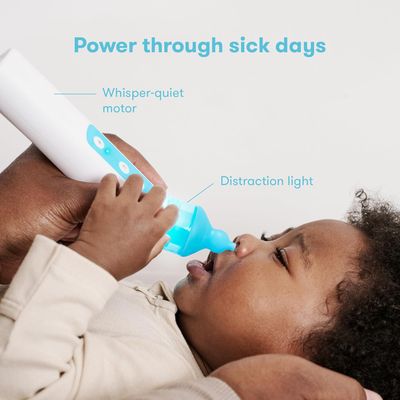 Frida Baby Electric NoseFrida Nasal Aspirator for Baby, Nose Sucker for Baby &amp; Toddler, Nasal Aspirator for Congestion Relief with 3 Suction Levels, 2 Silicone Tips, USB Rechargeable