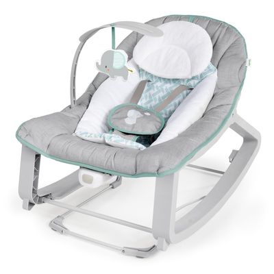 Ingenuity Keep Cozy 3-in-1 Grow with Me Vibrating Baby Bouncer, Seat &amp; Infant to Toddler Rocker, Vibrations &amp; -Toy Bar, 0-30 Months Up to 40 lbs (Weaver)