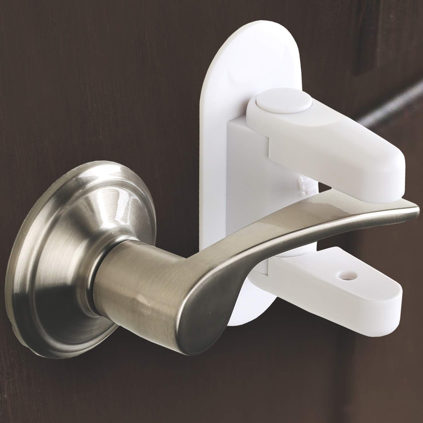 Door Lever Lock (2 Pack) Child Proof Doors &amp; Handles, Adhesives - Child Safety by Tuut