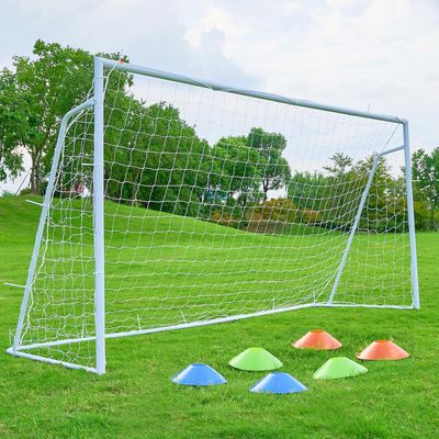 Soccer Goal 12×6, 8×6 and 6×4 FT Soccer Goals for Backyard, 2&quot; Diameter Steel Soccer Goal for Kids and Adults Large Soccer Goal Powder Coated Galvanized Steel Post with Soccer Target Net for Training