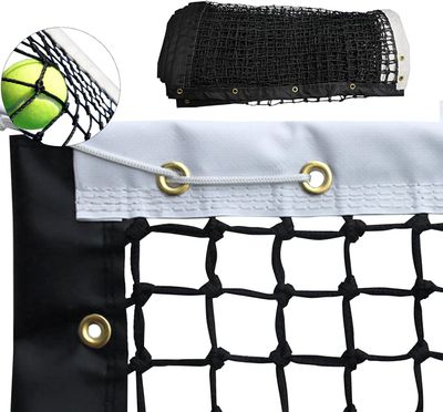 Tennis Net Outdoor Heavy Duty Professional Tennis Court Net Replacement Portable Tennis Net Nylon for Standard Tennis Courts [Includes 2 Fiberglass Dowels]
