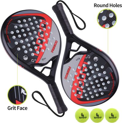 Padel Racket Carbon Fiber Surface with EVA Memory Flex Foam Core Lightweight Padel Racquet