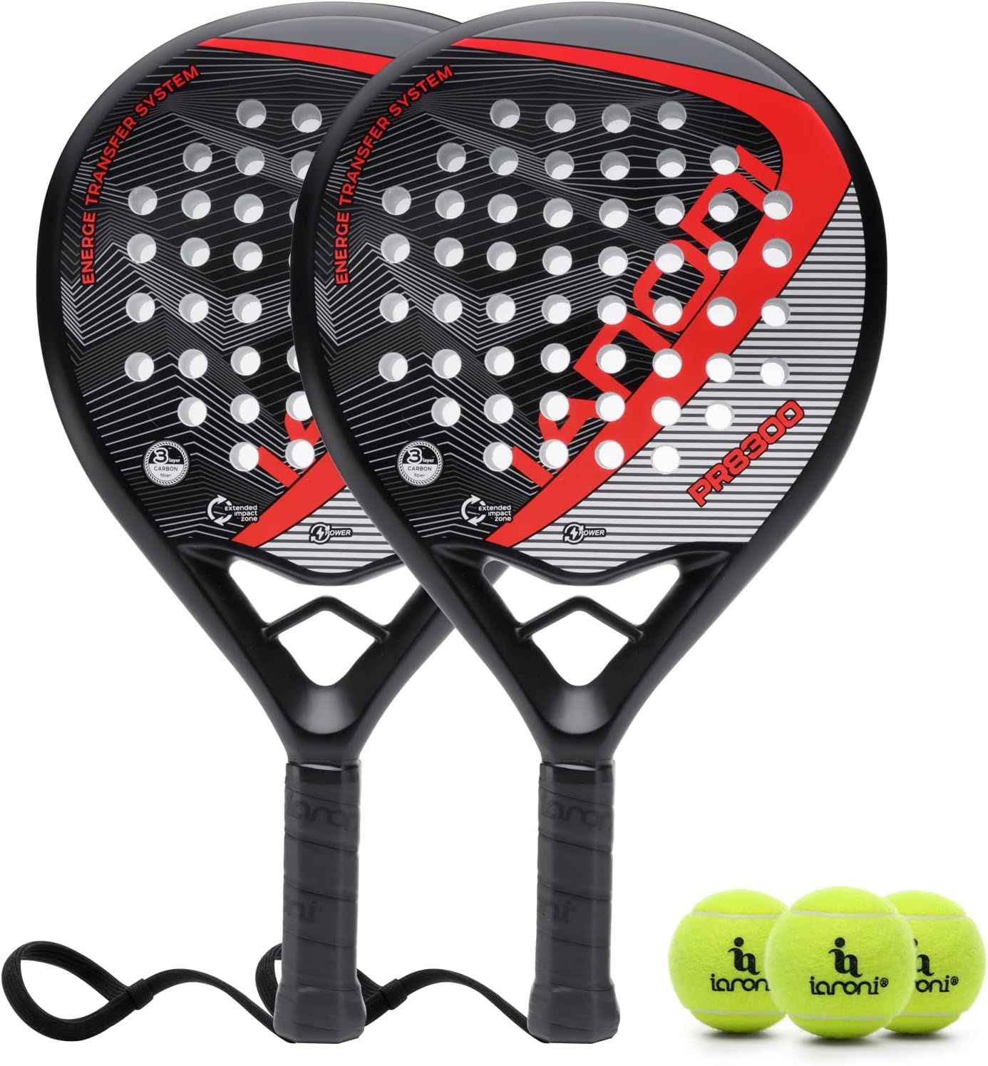 Padel Racket Carbon Fiber Surface with EVA Memory Flex Foam Core Lightweight Padel Racquet
