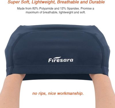 Firesara Fabric Swim Cap, High Elasticity Swimming Cap Keeps Hair Clean Breathable Fit Both Long Hair Short Hair, Swim Caps Woman Girls Men Kids One Size Hat