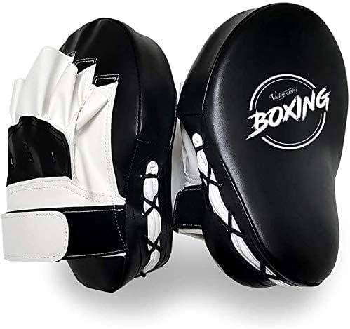 Valleycomfy Boxing Curved Focus Punching Mitts- Leatherette Training Hand Pads