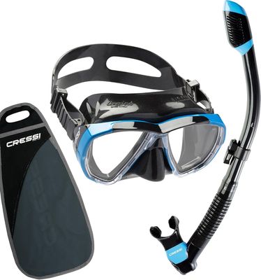 Cressi High Performance Snorkeling Kit - Adult Diving Mask and Snorkel - Big Eyes &amp; Supernova Dry- Designed in Italy
