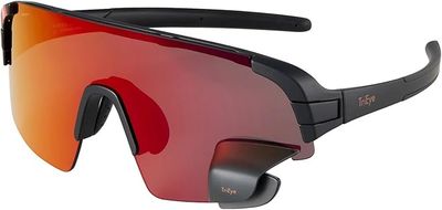 Eyewear Cycling Glasses with Integrated Rearview Mirror for Men &amp; Women - UV 400 - Left Side Mirror Cycling Glasses