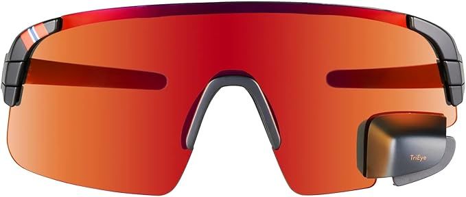 Eyewear Cycling Glasses with Integrated Rearview Mirror for Men &amp; Women - UV 400 - Left Side Mirror Cycling Glasses
