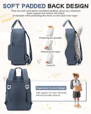 Blue Backpack for School, High School Bookbag Back Pack for Teens Girls Boys, Lightweight College Backpack Book Bag for Women Men, Simple Casual Daypack Backpack Mochilas Escolares para Adolescentes