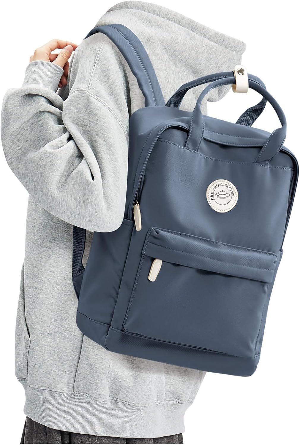 Blue Backpack for School, High School Bookbag Back Pack for Teens Girls Boys, Lightweight College Backpack Book Bag for Women Men, Simple Casual Daypack Backpack Mochilas Escolares para Adolescentes
