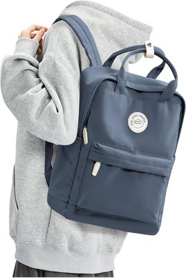 Blue Backpack for School, High School Bookbag Back Pack for Teens Girls Boys, Lightweight College Backpack Book Bag for Women Men, Simple Casual Daypack Backpack Mochilas Escolares para Adolescentes