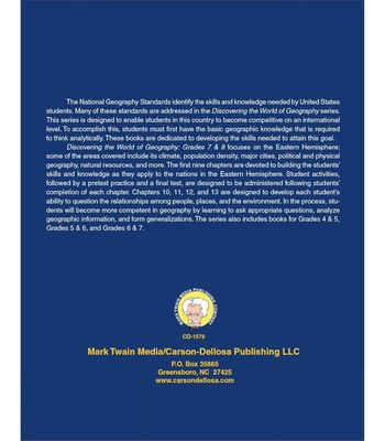 Mark Twain Geography Workbook, Geography for Kids Grade 7-8, Population, Political, Climate, Physical Geography of the Eastern Hemisphere, 7th Grade (USED)