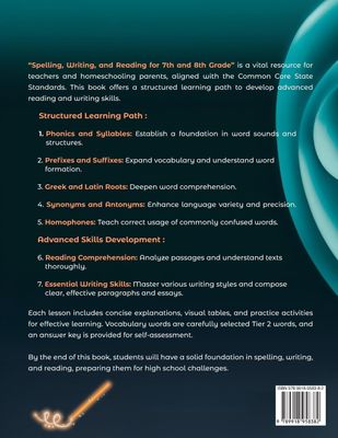 Spelling, Writing and Reading 7th and 8th Grade: Language Arts Curriculum (USED)