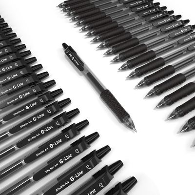 Shuttle Art Black Gel Pens, 48 Pack(20 Pens with 28 Refills) Retractable Medium Point Rollerball Gel Ink Pens Smooth Writing with Comfortable Grip for Office School Home Work
